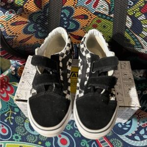 Vans Kids Black and White Checkered Sneakers